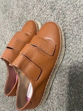 Esporre Espadrilles Three Strap Leather Brown